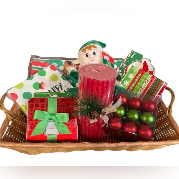 Christmas Basket Christmas Decor Christmas Present - Picture 1 of 9